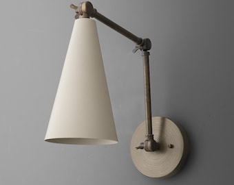 Sconce Light-Adjustable Wall Lamp-Brass Swing Sconce - Model No. 1322