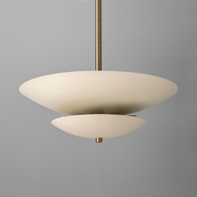 Chandelier Light-Antique Brass Light-Cream Chandelier-Ceiling Light - Model No. 3434 image 4