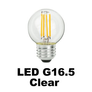 4 Watt -  380 Lumens - LED G16.5 Clear Light Bulb