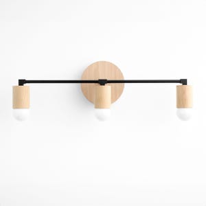 Boho Lighting - Beech Wood - Natural Wood Light - Vanity Lighting - Bathroom Lighting - Model No. 4446