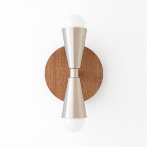 Geometric Light - Oak Finish Wood Sconce - Wall Lighting - Wall Sconce - Minimalist - Model No. 4717