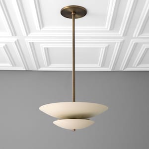 Chandelier Light-Antique Brass Light-Cream Chandelier-Ceiling Light - Model No. 3434 Antique Brass