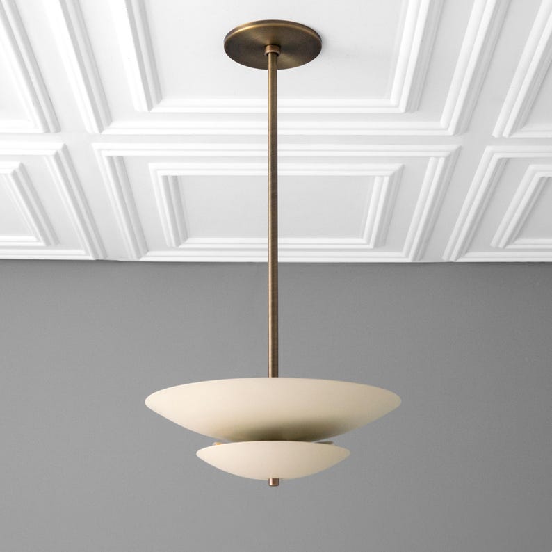 Chandelier Light-Antique Brass Light-Cream Chandelier-Ceiling Light - Model No. 3434 Antique Brass