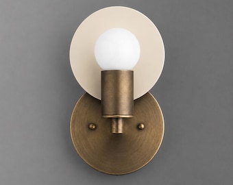Sconce Light-Brass Sconce-Wall Sconce-Globe Wall Light - Model No. 0792