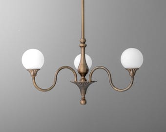 Chandelier Light-Antique Brass Light-Chandelier Lighting - Model No. 4140