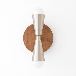 Geometric Light - Oak Finish Wood Sconce - Wall Lighting - Wall Sconce - Minimalist - Model No. 4717