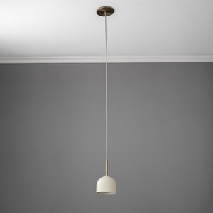 Pendant Light-Minimalist Pendant-Modern Dome Light-Brass Accent Lamp - Model No. 1052 Bild 2