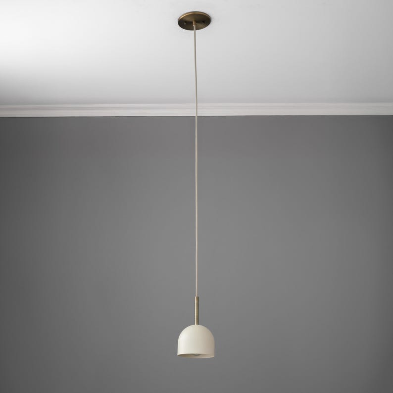 Pendant Light-Minimalist Pendant-Modern Dome Light-Brass Accent Lamp - Model No. 1052 Bild 2