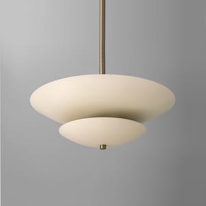 Chandelier Light-Antique Brass Light-Cream Chandelier-Ceiling Light - Model No. 3434 image 1