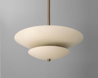 Chandelier Light-Antique Brass Light-Cream Chandelier-Ceiling Light - Model No. 3434