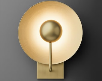 Sconce Light-Gold Wall Sconce-Modern Wall Lamp-Minimalist Light - Model No. 7858