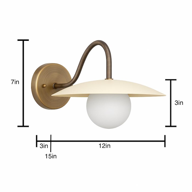 Sconce Light-Modern Wall Lamp-Brass Wall Sconce-Minimalist Sconce - Model No. 2162 image 4