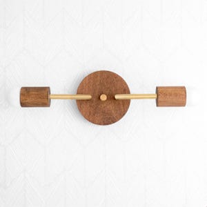 Modern Farmhouse Lighting - Oak Finish Wood Sconce - Restroom Lighting - Vanity Light - Model No. 1938