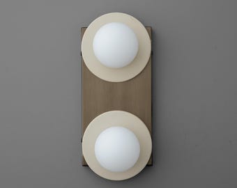 Sconce Light-Modern Wall Sconce-Brass Double Sconce - Model No. 8828