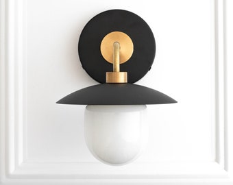 Black Brass Sconce - Wall Sconce Light - Gray Sconce - Green Sconce - Home and Living - Model No. 7039