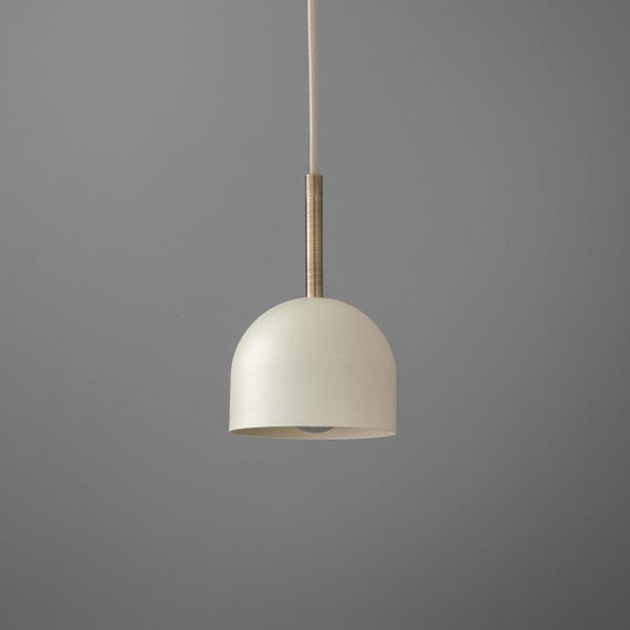 Pendant Light-Minimalist Pendant-Modern Dome Light-Brass Accent Lamp - Model No. 1052