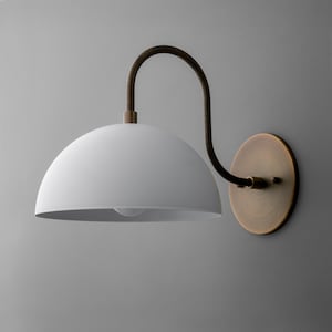 Sconce Light-Modern Wall Sconce-Mid Century Lamp-Brass Wall Light - Model No. 9092