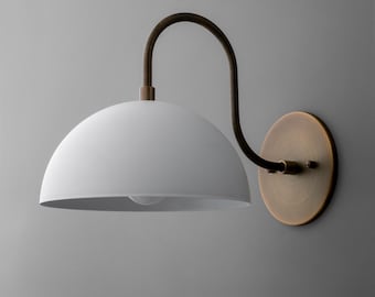 Sconce Light-Modern Wall Sconce-Mid Century Lamp-Brass Wall Light - Model No. 9092