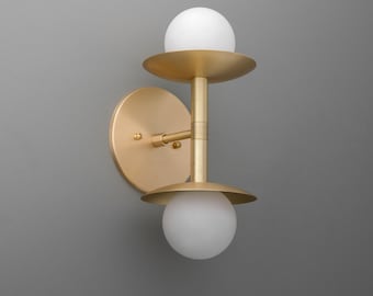 Sconce Light-Brass Wall Sconce-Modern Wall Light-Minimalist Sconce - Model No. 7399