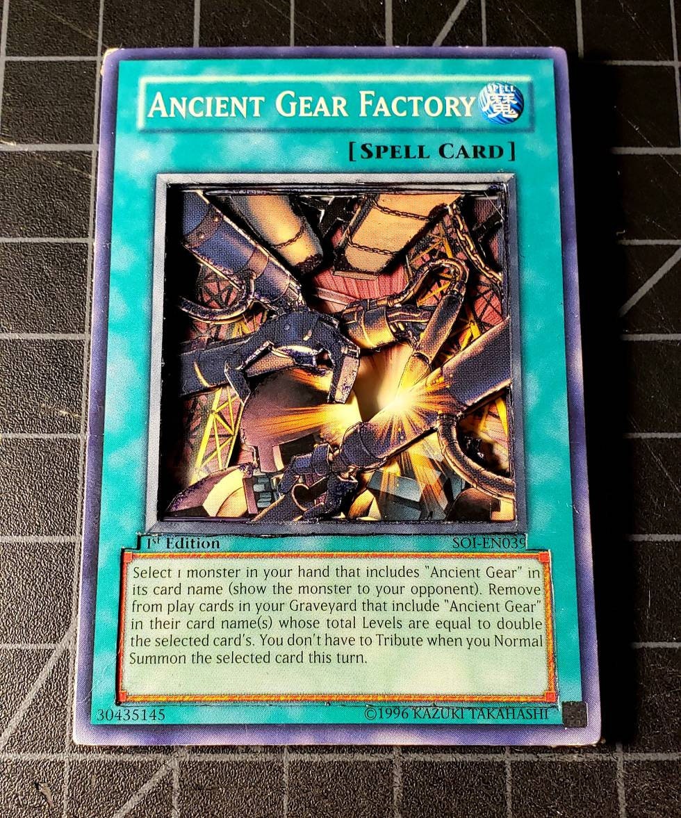 3D Yu-gi-oh Card Ancient Gear Factory - Etsy