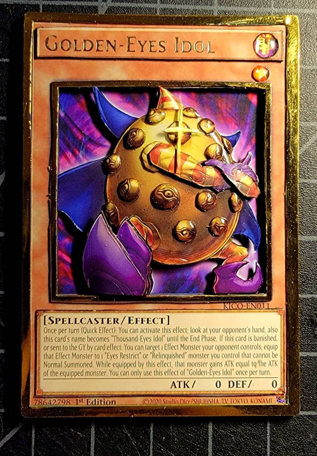 3D Yu-gi-oh Card Golden-eyes Idol - Etsy