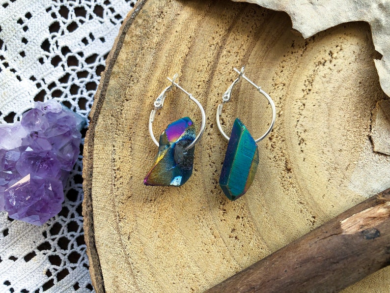 witch alternative Spellbound Crystal Hoop Earrings halloween gift Witchcraft accessories gothic jewellery goth accessories