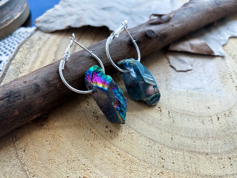 witch alternative Spellbound Crystal Hoop Earrings halloween gift Witchcraft accessories gothic jewellery goth accessories
