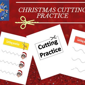 Christmas Scissor Skills Cutting Practice / 5pages