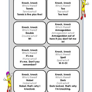 Printable Knock Knock Jokes for Kids (Instant Download) - Etsy