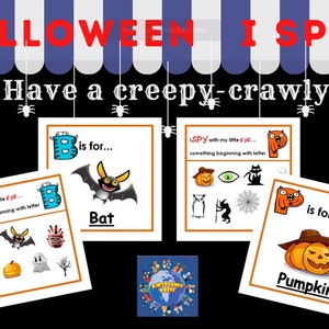 I Spy Halloween: 40 pages/ A Fun, Spooky, Scary Guessing and Riddle Book for Toddlers and Pre-K Full Book Worksheets