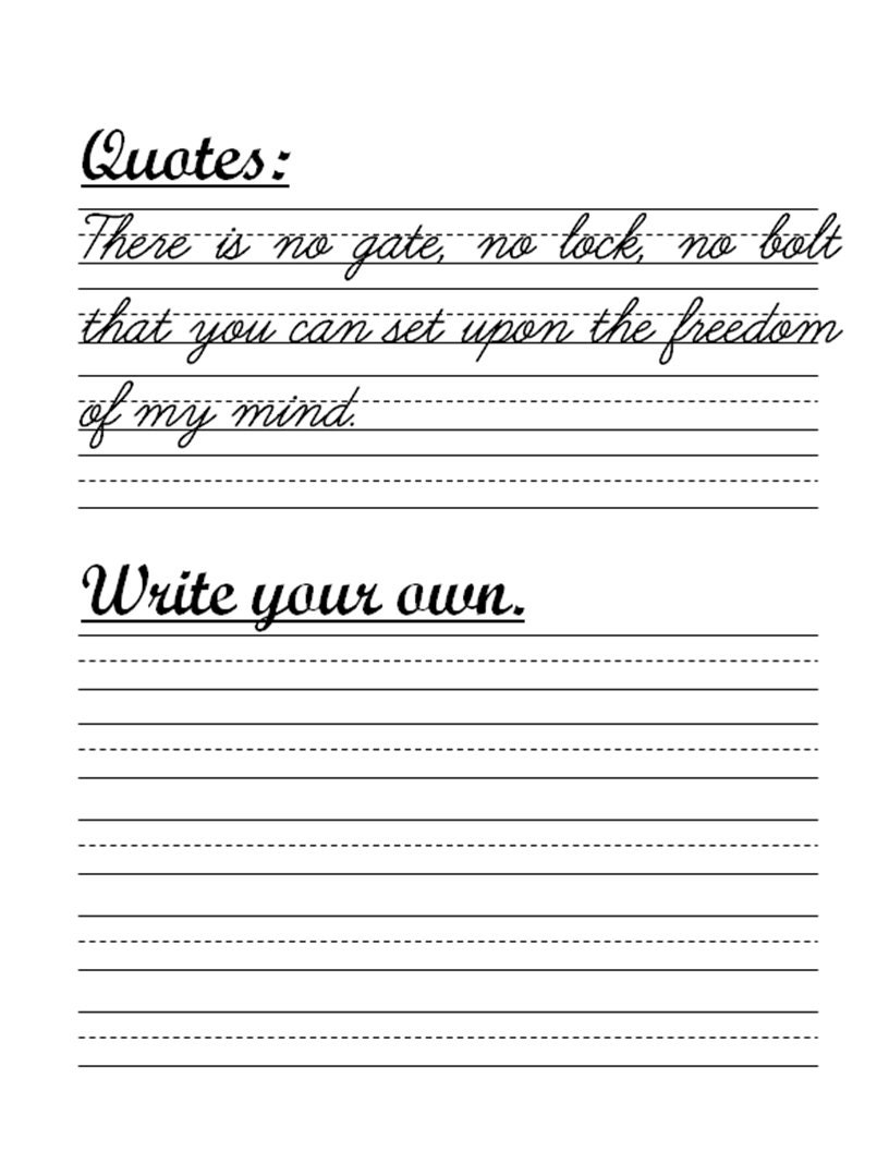 Cursive Words and Inspirational Quotes to Practice / 52pages - Etsy UK