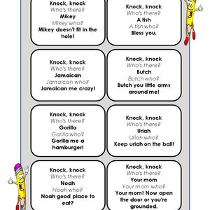 Printable Knock Knock Jokes for Kids (Instant Download) - Etsy