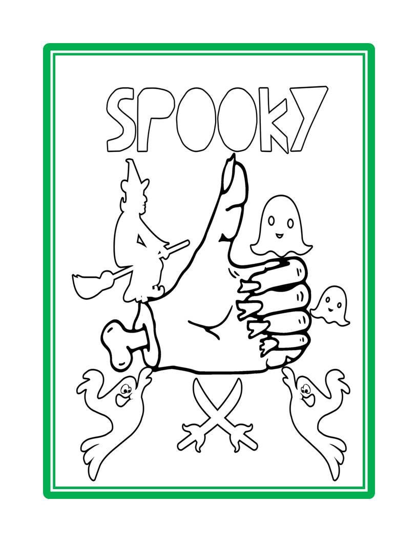 Halloween COLORING PAGES 9 PAGES / For Kids Ages 4-6: Kids | Etsy