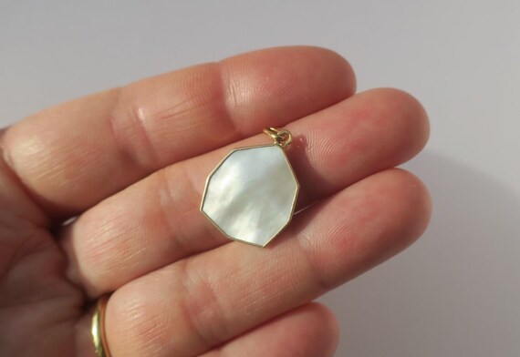 Médaille pendentif ancien octogonale Vierge Marie… - image 6