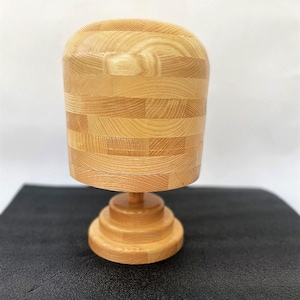 Wooden Hat Block on Stand / Oval or Round Open Crown Hat Block / Hat ...
