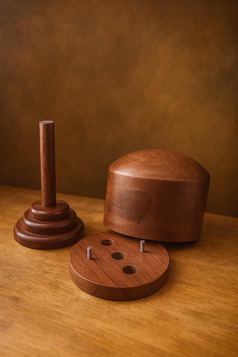 Wooden Hat Block - Oval Open Crown Hat Block for Millinery & Hat Making ...