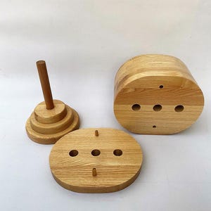 Wooden Hat Block on Stand / Oval or Round Open Crown Hat Block / Hat ...