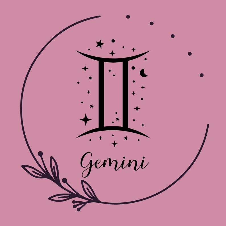 Gemini SVG File for Stickers, Clothing, Etc. - Etsy