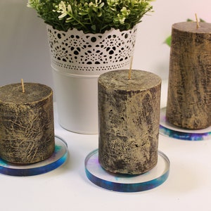 LAMPE A POSER upcycling oak and gold wax fixture light made of fully recycled wood