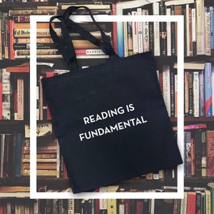 Reading is Fundamental, Black Tote Bag