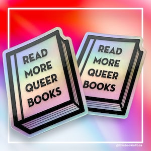 Read More Queer Books Holographic Stickers