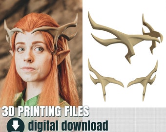 3D print file, Keyleth antlers, STL file