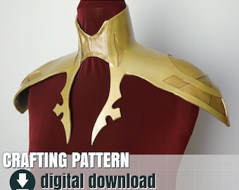 Patrón para goma eva, Col de Vampire, Carmilla, PDF descargable, FR + EN