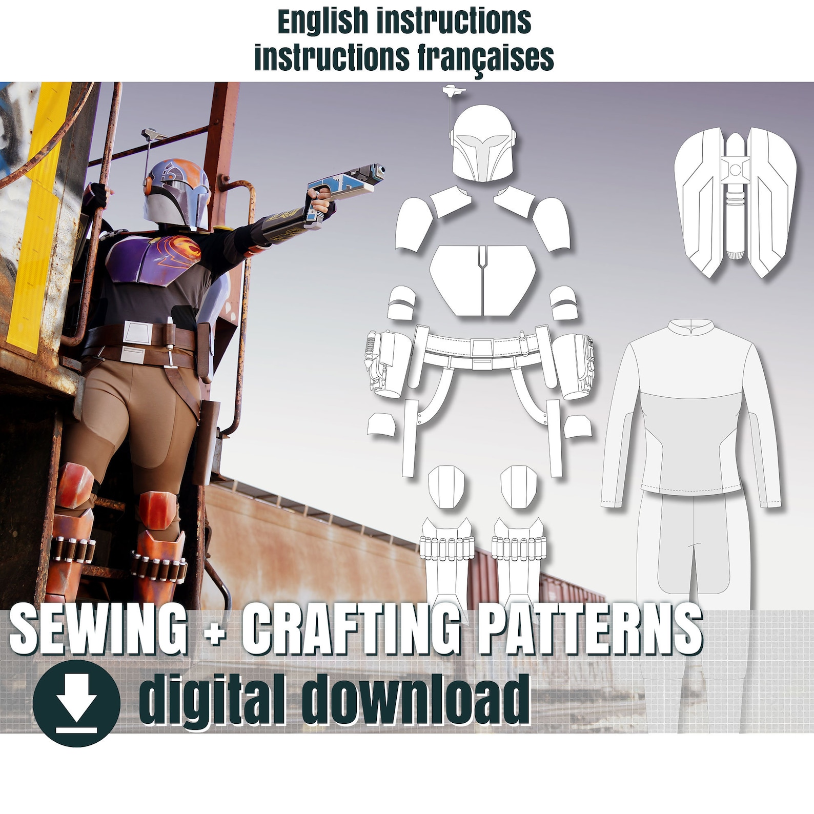Sewing and EVA Foam Pattern: Complete Sabine Wren Costume, Downloadable ...