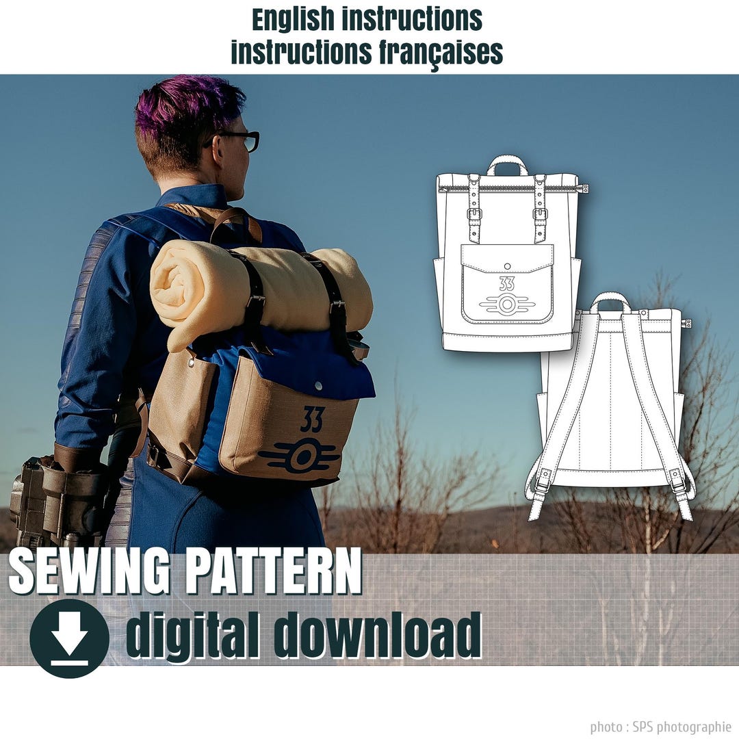Sewing Pattern, Backpack of the Vault, Downloadable PDF File FR + EN - Etsy