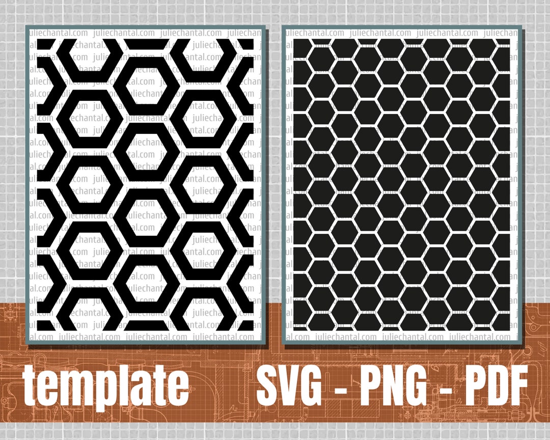 Cut File Hex Pattern Template for Cutting Machine Files Etsy