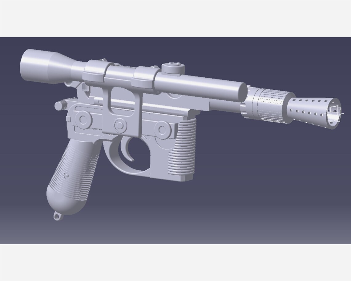 3D Print File Han Solo Blaster STL File - Etsy
