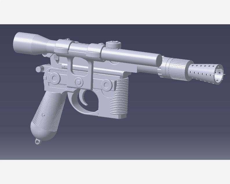 3D Print File Han Solo Blaster STL File - Etsy
