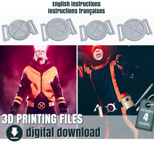 3D printing files, Mutants Inspired Belt Buckle, STL file