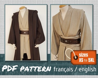 Jedi costume pattern. Available sizes: XS to 5XL – juliechantal